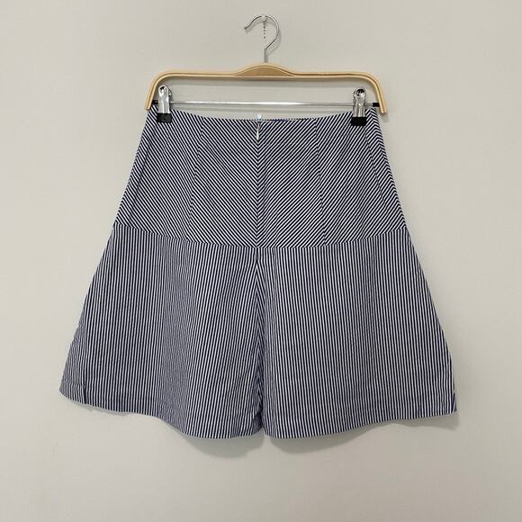 Ann Taylor Loft Blue Pinstripe Mini Skirt Size 2 - Picture 5 of 5